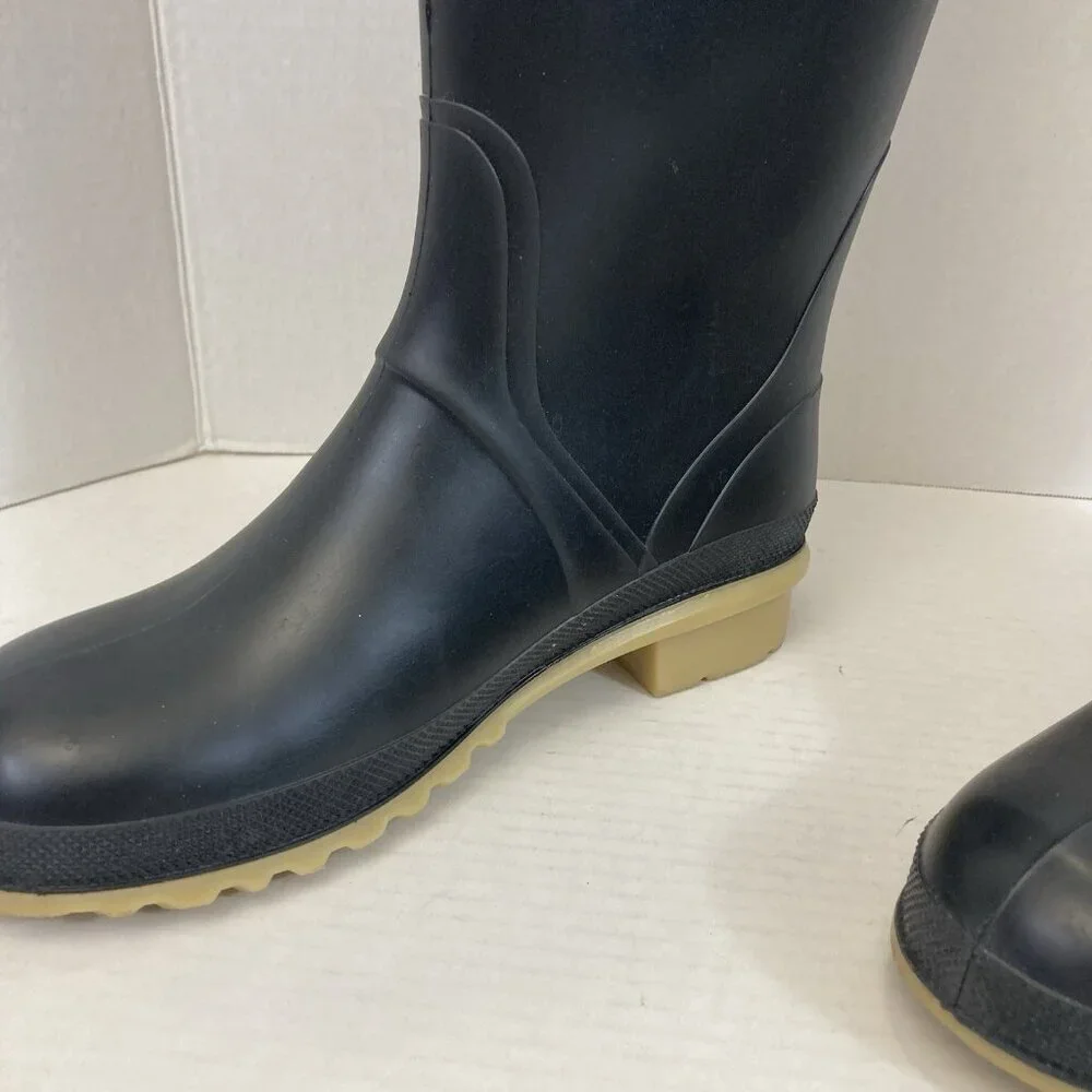 Baffin Technology Rain‎ Boots Men's 8 Waterproof Black Rubber Oil Acid Resistant